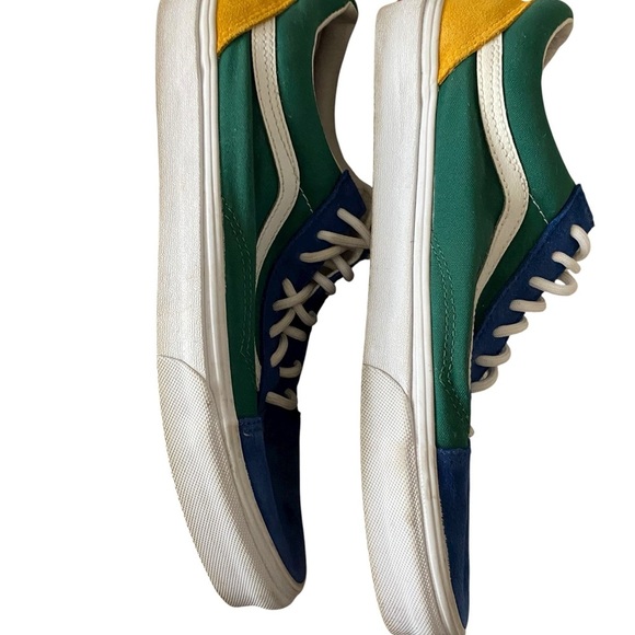Vans Yacht Club Old Skool Shoes Vans Sneakers Suede Canvas Red Green Blue Yellow - Picture 3 of 7